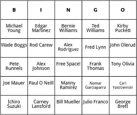 al baseball batting champs bingo