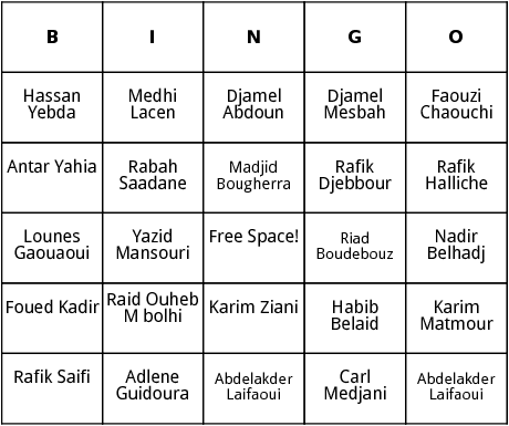 algerian world cup players bingo