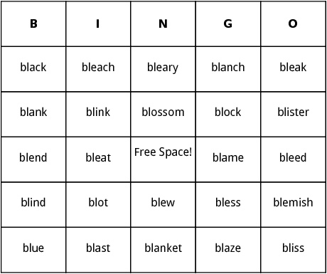bl blends bingo