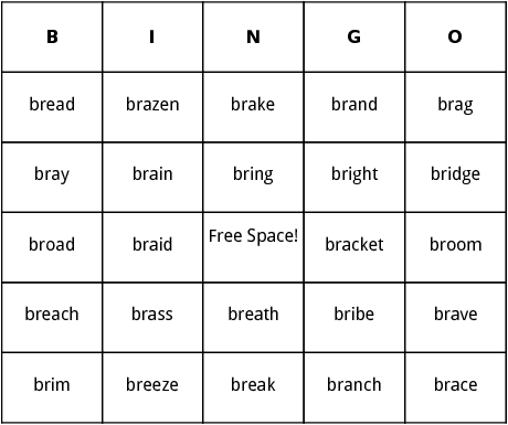 br blends bingo