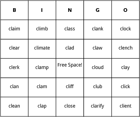 cl blends bingo