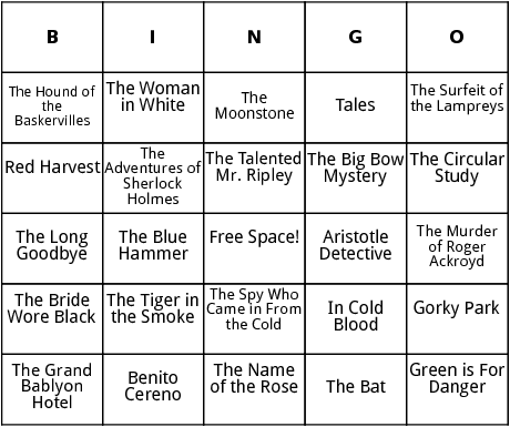 classic mysteries bingo