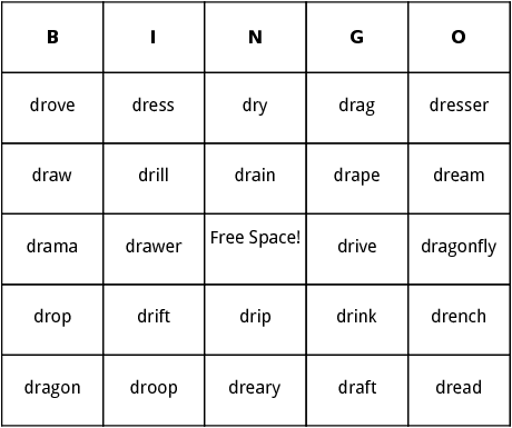 dr blends bingo