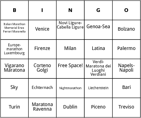 european marathons 4 bingo 