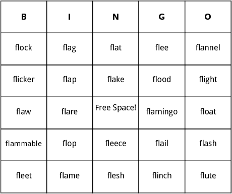 fl blends bingo