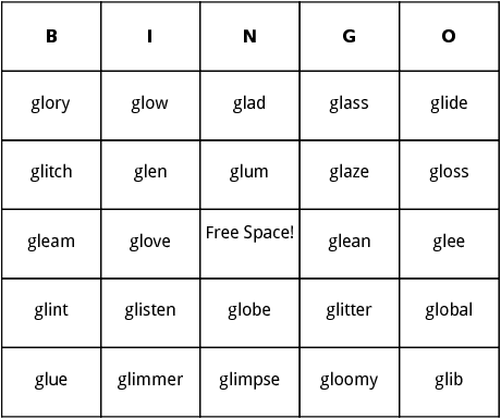gl blends bingo