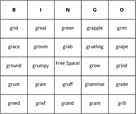 gr blends bingo