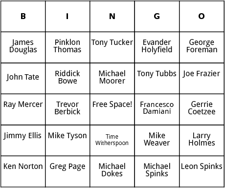 heavyweight champs 2 bingo