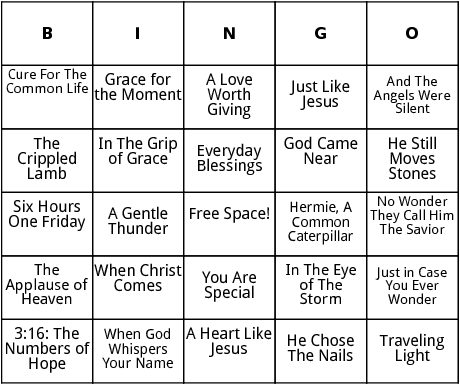 max lucado literature  bingo