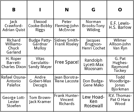 mens doubles wimbledon bingo