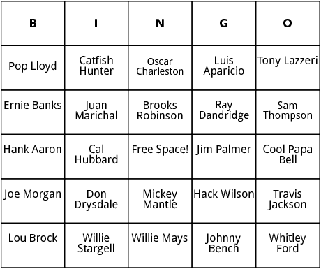 national baseball hall of fame 3 bingo bingo