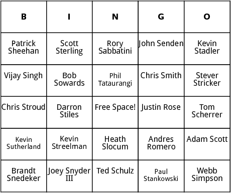 pga tour 10 bingo