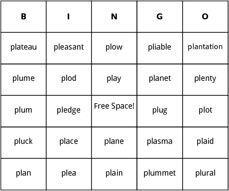 pl blends bingo