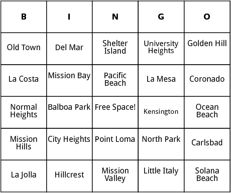 san diego bingo