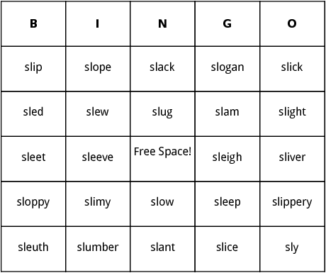 sl blends bingo