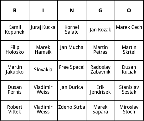 slovakian world cup players bingo