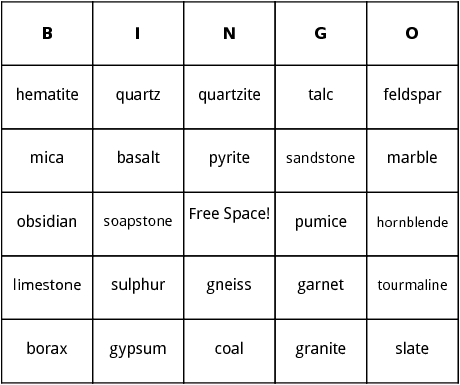 stones bingo