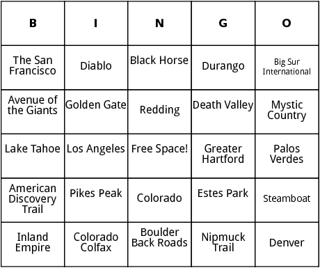 united states marathons 10 bingo