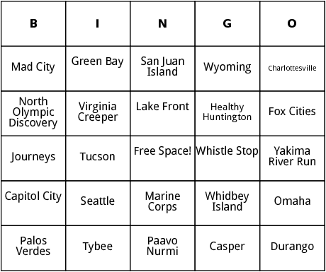 united states marathons 2 bingo