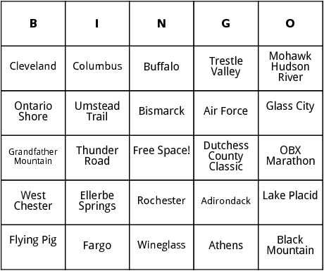 united states marathons 7 bingo