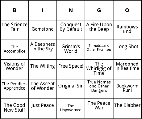 vernor vinge titles and collections bingo