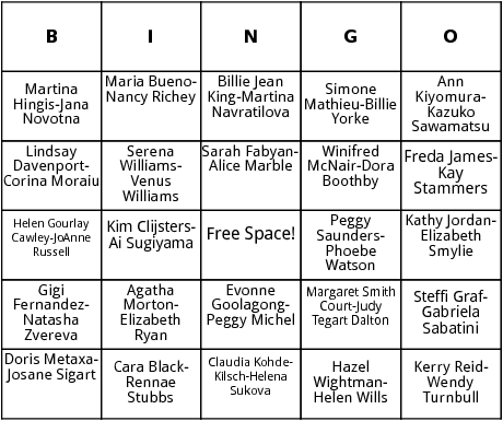 womens doubles wimbledon bingo