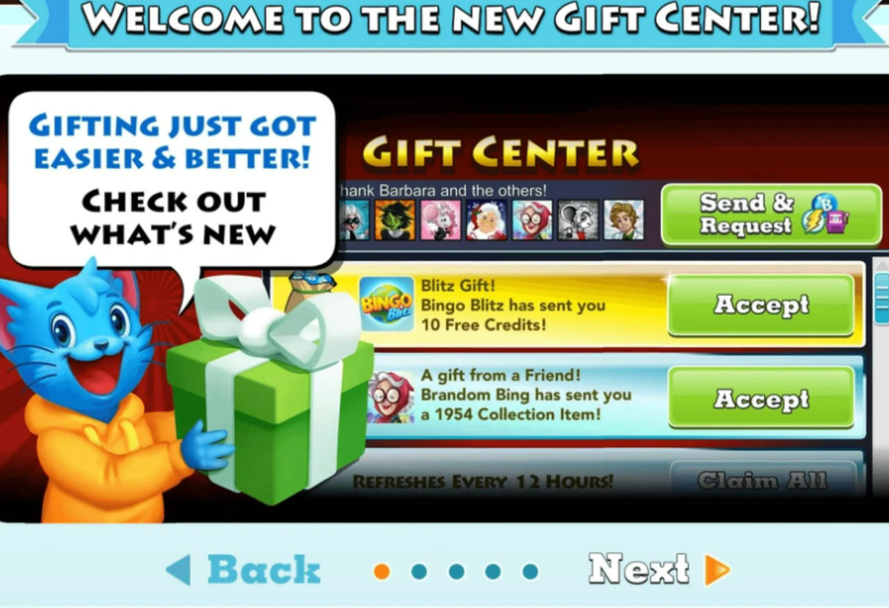 Bingo Blitz gift center