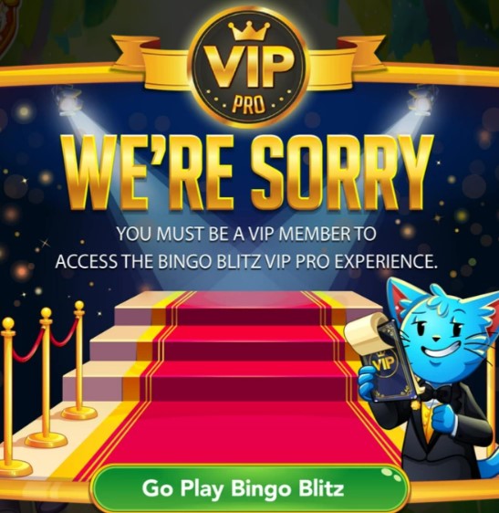 Go play VIP pro in Bingo Blitz
